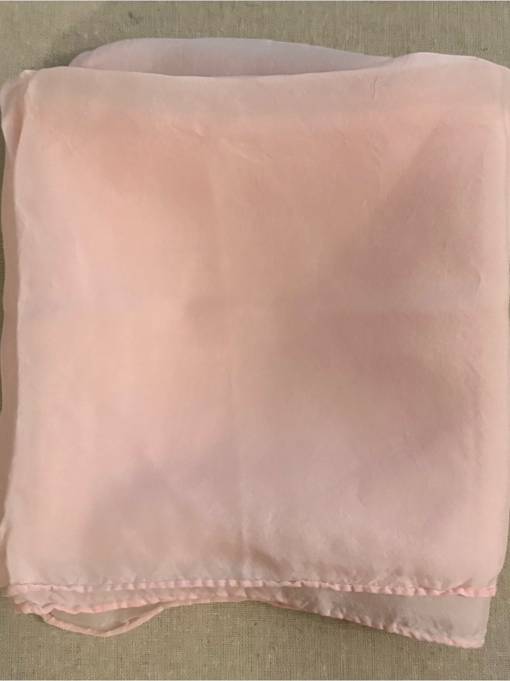 Vintage Sheer Square Scarf in Pastel Pink